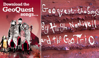 Download the Geoquest songs by Hugh Nankivell and the GeoTrio
